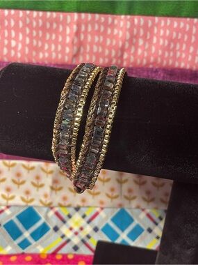 Gold Crystal Wrap Bracelet - Women Jewelry